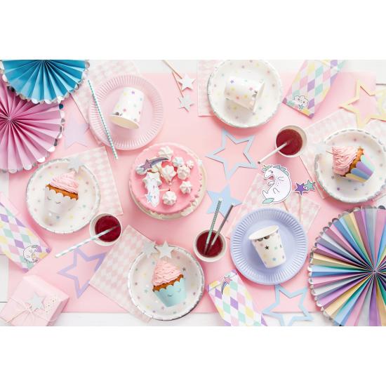 6 platos con estrellas de colores (18 cm) - Unicorn Collection 6 platos con estrellas de colores (18 cm) - Unicorn Collection