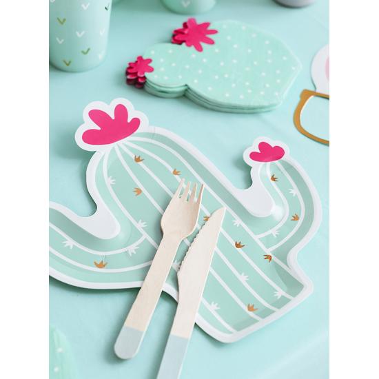 6 platos de cactus (23 cm) - Llama Party 6 platos de cactus (23 cm) - Llama Party