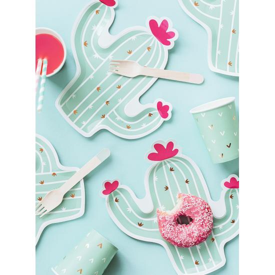 6 platos de cactus (23 cm) - Llama Party 6 platos de cactus (23 cm) - Llama Party