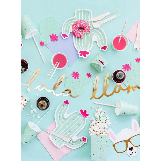 6 platos de cactus (23 cm) - Llama Party 6 platos de cactus (23 cm) - Llama Party