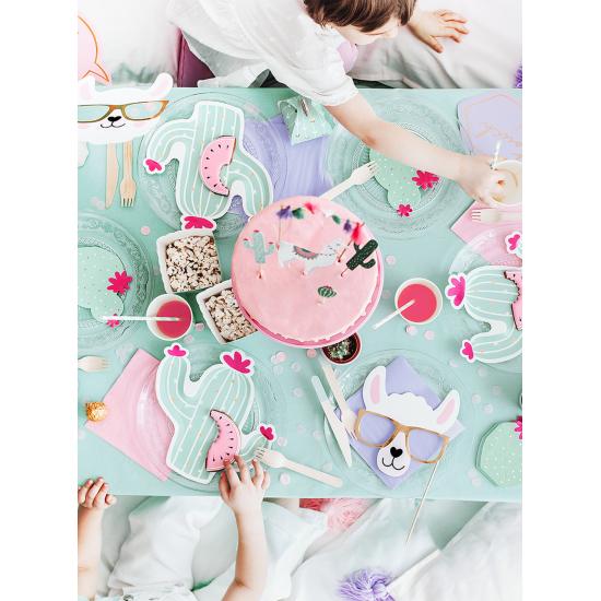 6 platos de cactus (23 cm) - Llama Party 6 platos de cactus (23 cm) - Llama Party