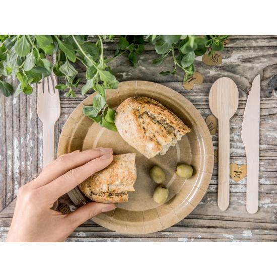 6 platos de papel Kraft - Natural Wedding (18 cm) 6 platos de papel Kraft - Natural Wedding (18 cm)