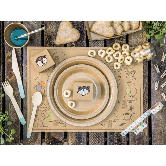 6 platos de papel Kraft - Natural Wedding (23 cm) 6 platos de papel Kraft - Natural Wedding (23 cm)