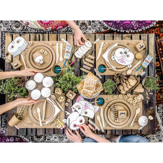 6 platos de papel Kraft - Natural Wedding (23 cm) 6 platos de papel Kraft - Natural Wedding (23 cm)