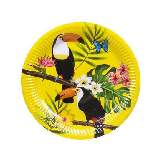 6 platos de tucanes (16 cm) - Toucan Party 6 platos de tucanes (16 cm) - Toucan Party