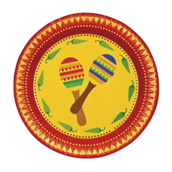 6 Platos Fiesta Mexicana 23cm 6 Platos Fiesta Mexicana 23cm