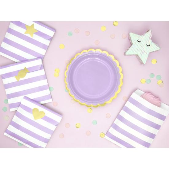 6 platos morados pastel de papel (18 cm) - Yummy 6 platos morados pastel de papel (18 cm) - Yummy