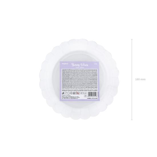 6 platos morados pastel de papel (18 cm) - Yummy 6 platos morados pastel de papel (18 cm) - Yummy