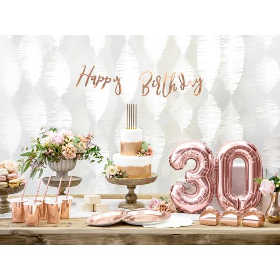 6 platos oro rosas de papel - Vintage Birthday (23 cm) 6 platos oro rosas de papel - Vintage Birthday (23 cm)