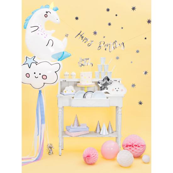 6 platos plateados con forma de estrella de papel (23 cm) - Princess Party 6 platos plateados con forma de estrella de papel (23 cm) - Princess Party
