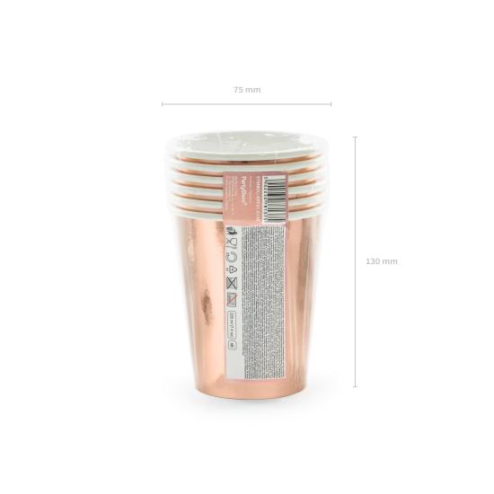 6 vasos "She said yes!" oro rosa de papel - Rose Gold Bride To Be 6 vasos "She said yes!" oro rosa de papel - Rose Gold Bride To Be