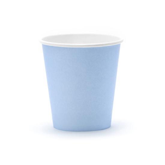 6 vasos azul pastel de papel - Pastelove 6 vasos azul pastel de papel - Pastelove