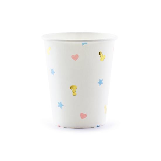 6 vasos blancos estampados multicolor de papel - Unicorn 6 vasos blancos estampados multicolor de papel - Unicorn