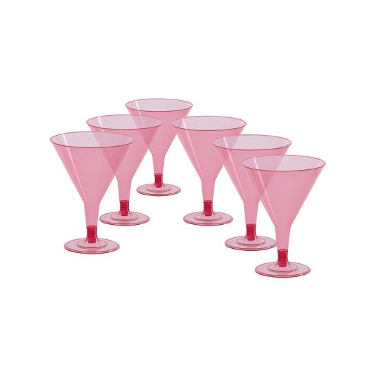 6 vasos de cocktail rosas (125 ml) 6 vasos de cocktail rosas (125 ml)