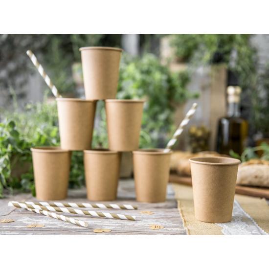 6 vasos de papel Kraft 6 vasos de papel Kraft