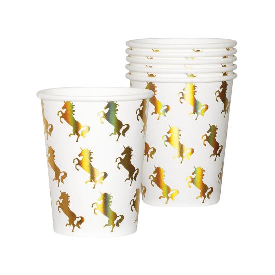 6 vasos de unicornios dorados - Magic Unicorn 6 vasos de unicornios dorados - Magic Unicorn