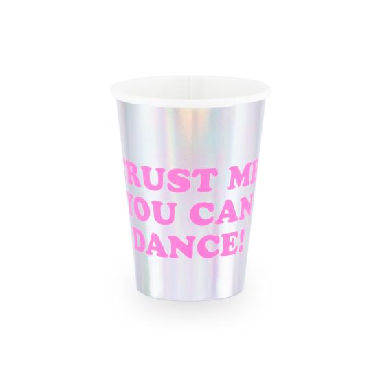 6 vasos holográficos con texto variado de papel - Electric Holo 6 vasos holográficos con texto variado de papel - Electric Holo