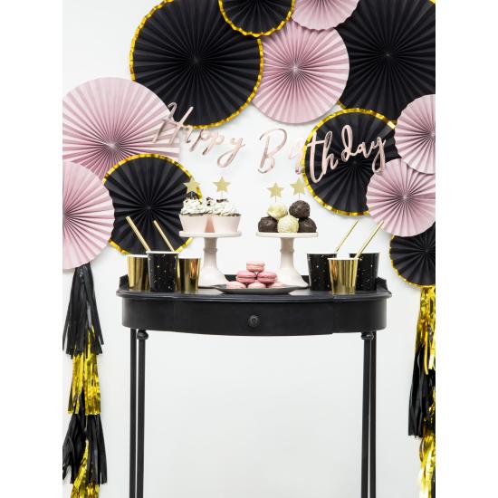 6 vasos negros con estrellas doradas de papel - New Year’s Eve Collection 6 vasos negros con estrellas doradas de papel - New Year’s Eve Collection