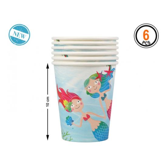 6 Vasos Sirenita Fiesta 6 Vasos Sirenita Fiesta