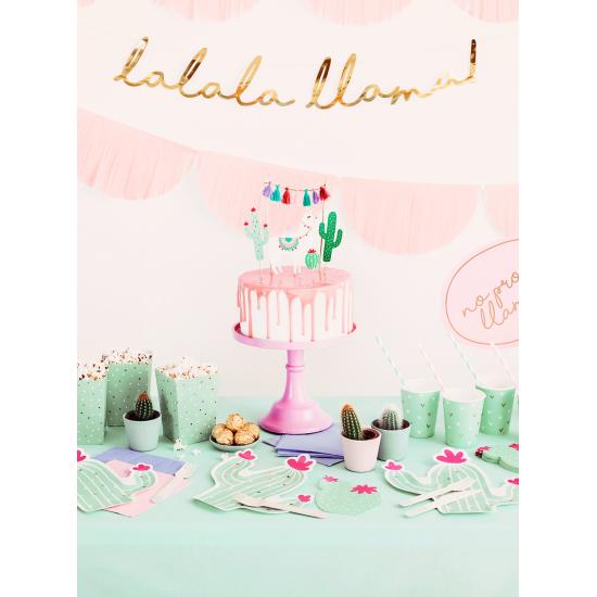 6 vasos verdes - Llama Party 6 vasos verdes - Llama Party