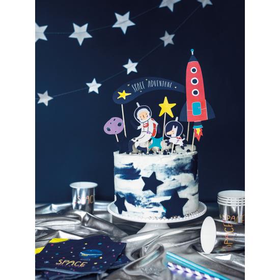 7 decoraciones para tarta "Space Adventure" - Space Party 7 decoraciones para tarta "Space Adventure" - Space Party