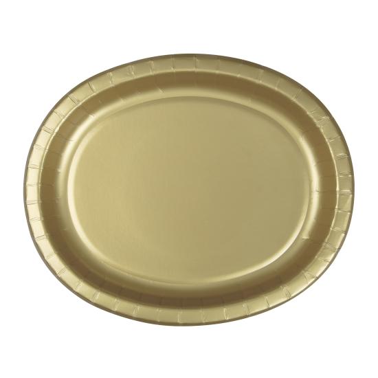 8 bandejas ovaladas doradas - Línea Colores Básicos 8 bandejas ovaladas doradas - Línea Colores Básicos