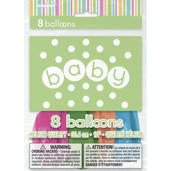 8 globos (30 cm) - Pastel Baby Shower 8 globos (30 cm) - Pastel Baby Shower