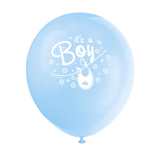 8 globos azules It's a boy! (30 cm) - Blue Clothesline Baby Shower 8 globos azules It's a boy! (30 cm) - Blue Clothesline Baby Shower