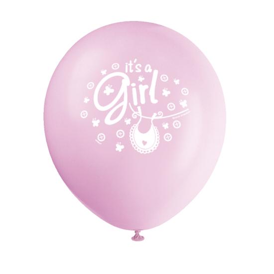 8 globos rosas (30 cm) - Pink Clothesline Baby Shower 8 globos rosas (30 cm) - Pink Clothesline Baby Shower