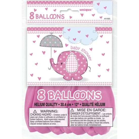 8 globos rosas (30 cm) - Umbrellaphants Pink 8 globos rosas (30 cm) - Umbrellaphants Pink
