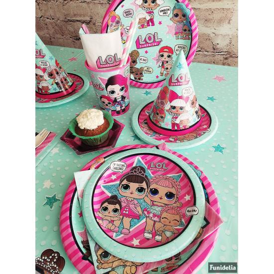 8 gorritos de cumpleaños LOL Surprise - LOL Friends 8 gorritos de cumpleaños LOL Surprise - LOL Friends