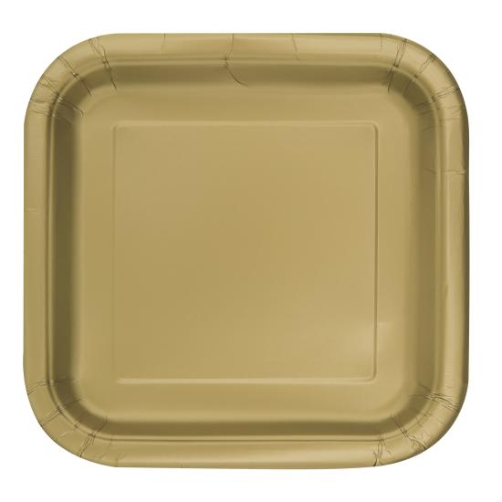 8 platos pequeños dorados (18 cm) - Línea Colores Básicos 8 platos pequeños dorados (18 cm) - Línea Colores Básicos