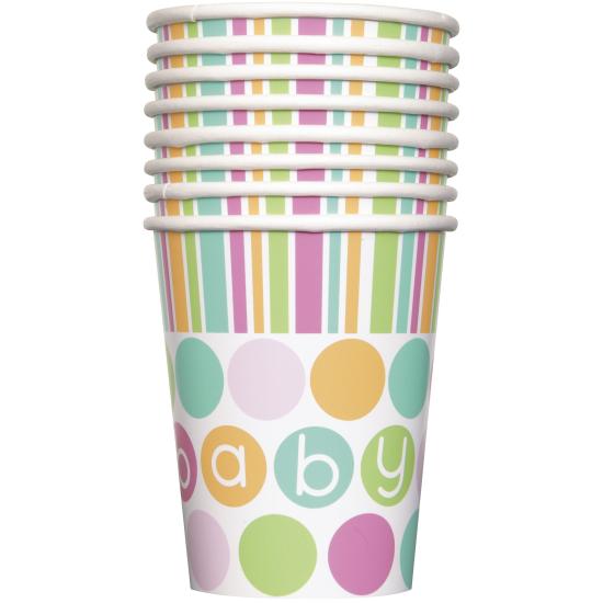 8 vasos - Pastel Baby Shower 8 vasos - Pastel Baby Shower