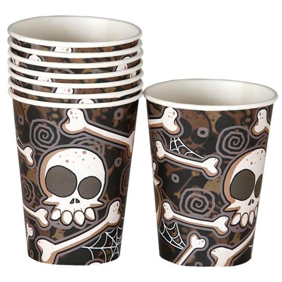 8 Vasos Halloween Huesos 8 Vasos Halloween Huesos