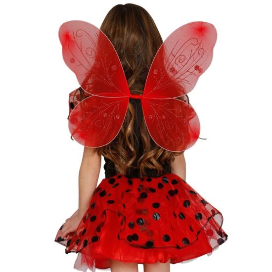 Alas de mariposa roja para niña Alas de mariposa roja para niña