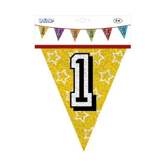 Banderines con número 1 Banderines con número 1