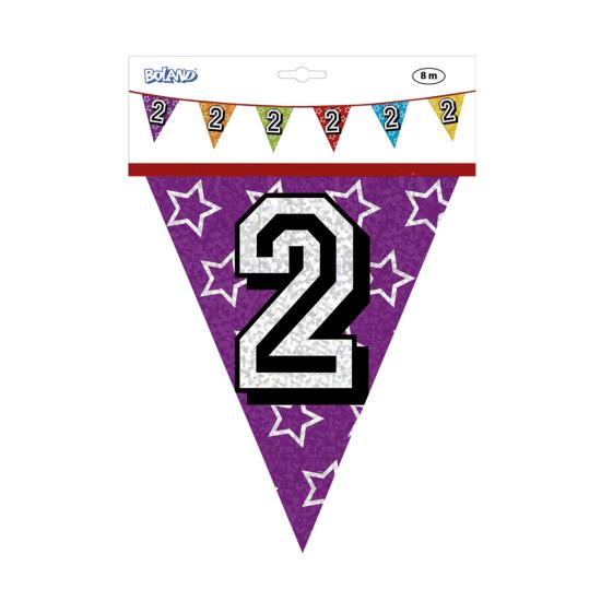 Banderines con número 2 Banderines con número 2