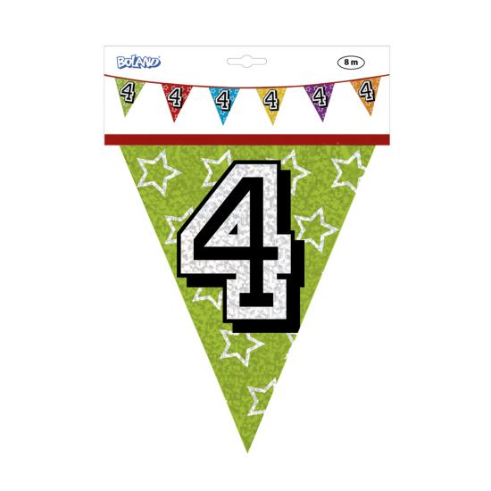Banderines con número 4 Banderines con número 4