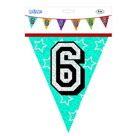 Banderines con número 6 Banderines con número 6