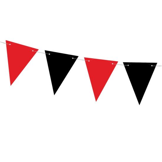 Banderín rojo y negro de papel - Pirates Party Banderín rojo y negro de papel - Pirates Party