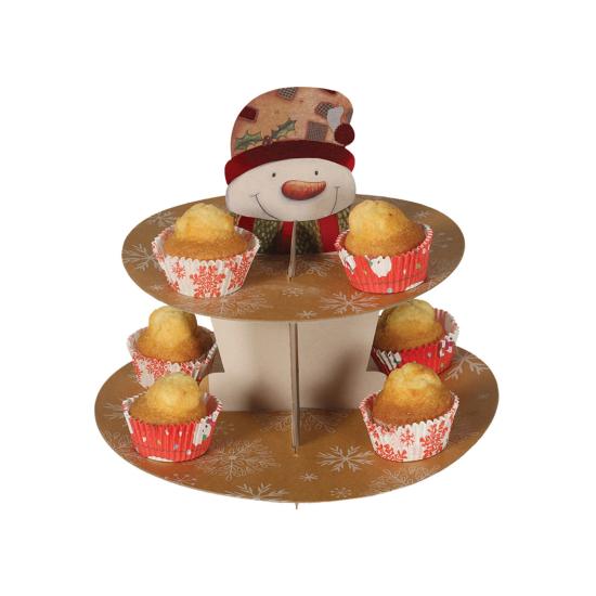 Base decorativa para cupcakes navideña Base decorativa para cupcakes navideña