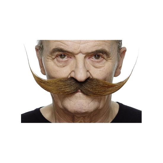 Bigote repeinado castaño para hombre Bigote repeinado castaño para hombre
