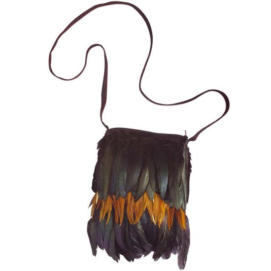 Bolsa de indio con plumas para adulto Bolsa de indio con plumas para adulto