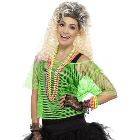 Camiseta de rejilla verde neón para mujer Camiseta de rejilla verde neón para mujer