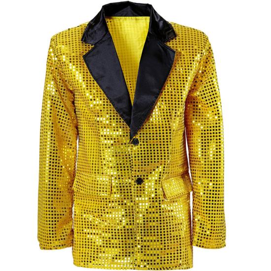 Chaqueta de Lentejuelas Dorada para hombre Chaqueta de Lentejuelas Dorada para hombre