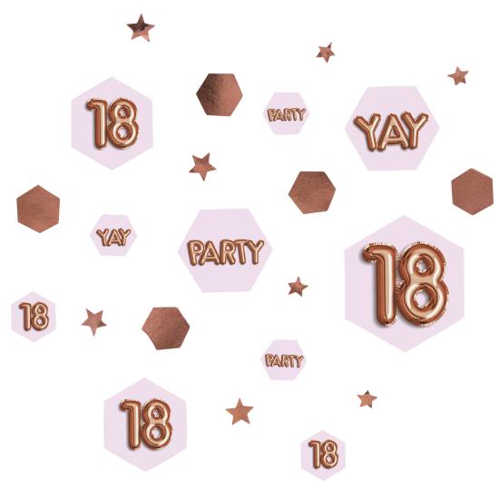 Confeti para mesa "18" - Glitz & Glamour Pink & Rose Gold Confeti para mesa "18" - Glitz & Glamour Pink & Rose Gold