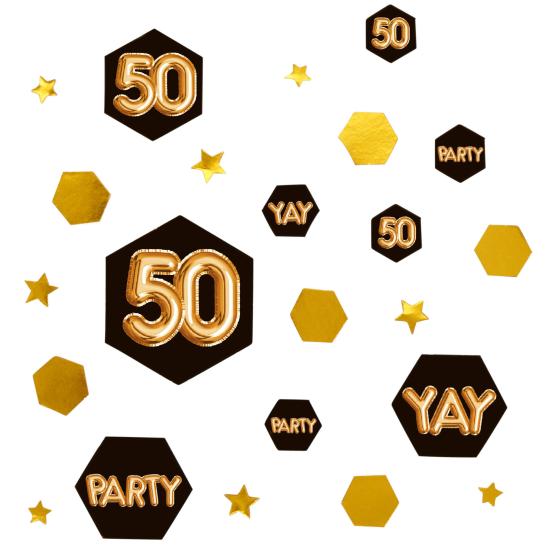 Confeti para mesa "50" - Glitz & Glamour Black & Gold Confeti para mesa "50" - Glitz & Glamour Black & Gold