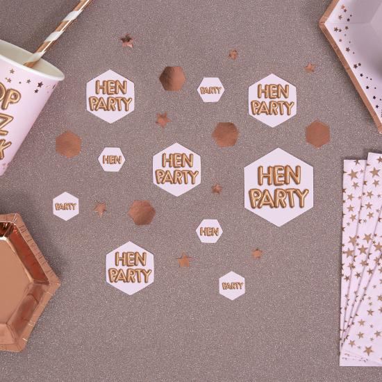 Confeti para mesa "Hen Party" - Glitz & Glamour Pink & Rose Gold Confeti para mesa "Hen Party" - Glitz & Glamour Pink & Rose Gold