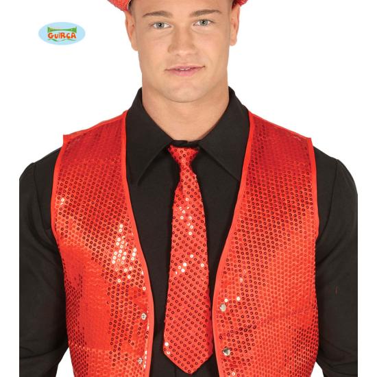 Corbata de lentejuelas roja para adulto Corbata de lentejuelas roja para adulto