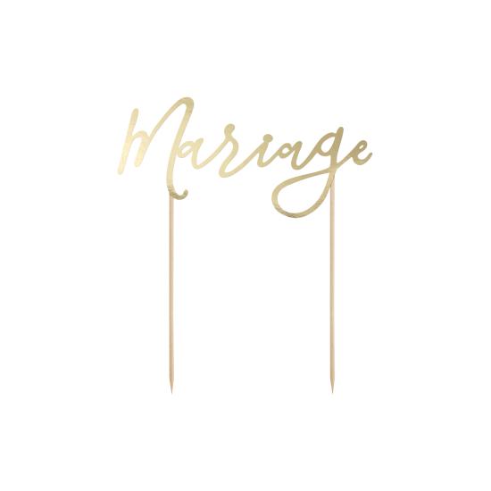 Decoración para tarta "Mariage" -  White & Gold Wedding Decoración para tarta "Mariage" -  White & Gold Wedding